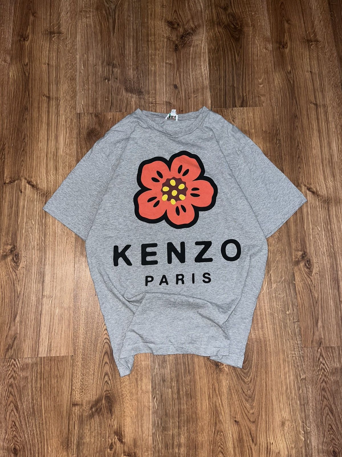 Kenzo Kenzo Tee – Grey Flower Print, Size M Size US M / EU 48-50 / 2 - 1 Thumbnail