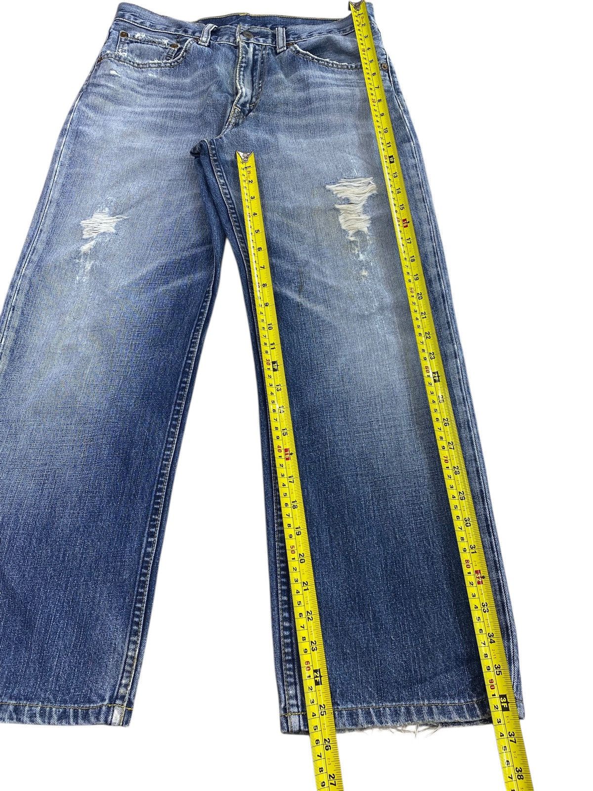 Levi's Levi’s Light Wash Distressed Whiskered Straight Leg Sytle Size US 30 / EU 46 - 8 Thumbnail