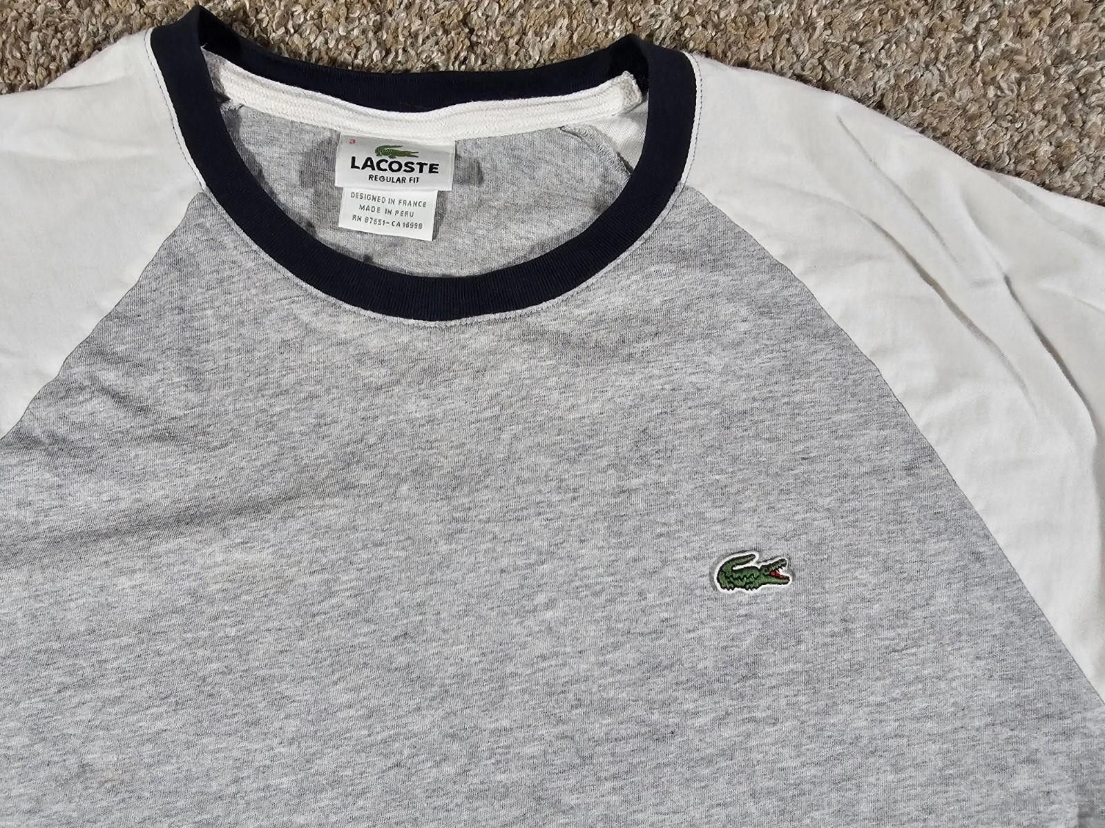 Lacoste Lacoste Sz 3 Regular Fit Tshirt Size US M / EU 48-50 / 2 - 2 Thumbnail
