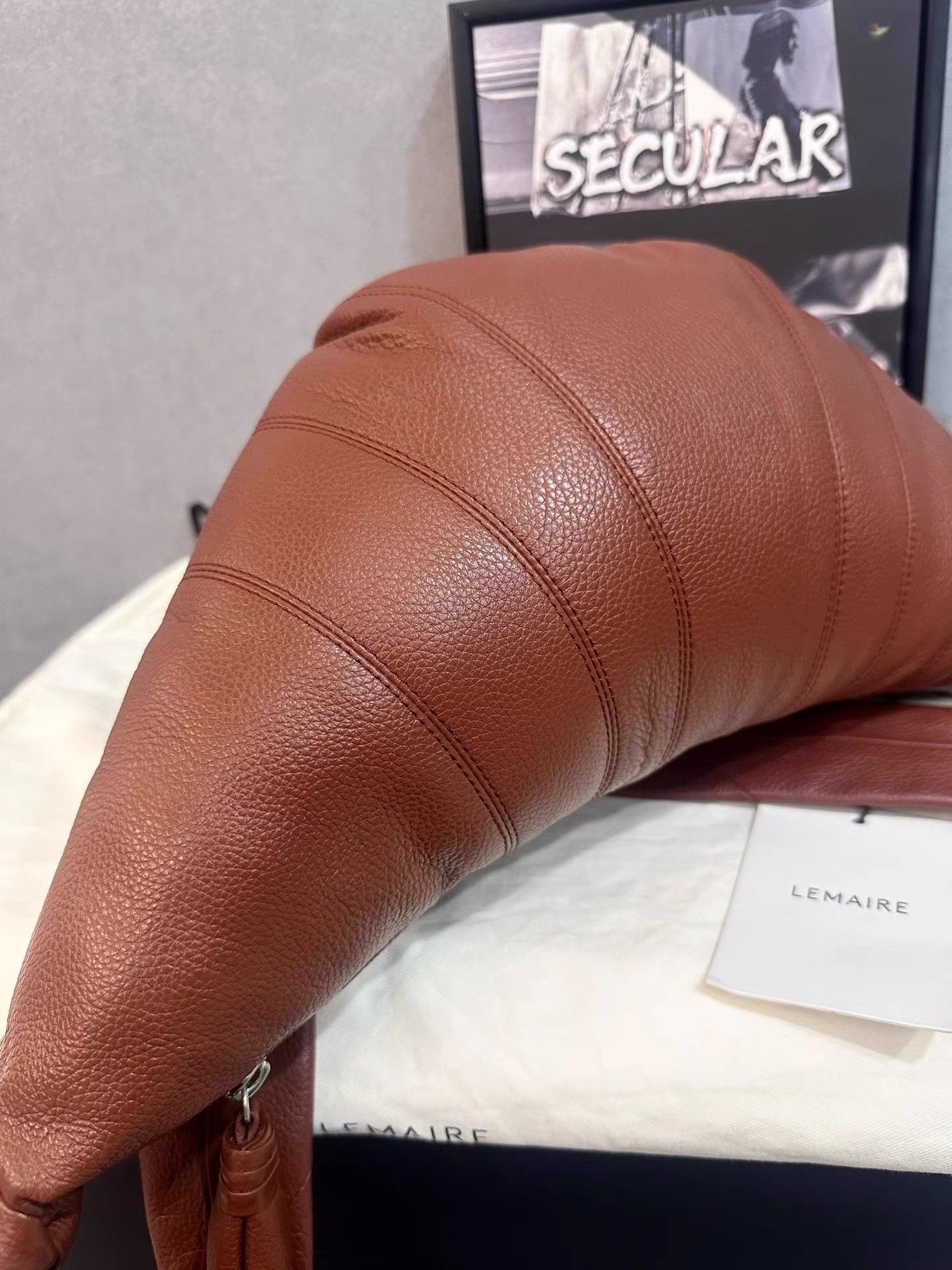 Lemaire Lemaire Brick Red Medium Croissant Bag K34 Size ONE SIZE - 5 Thumbnail