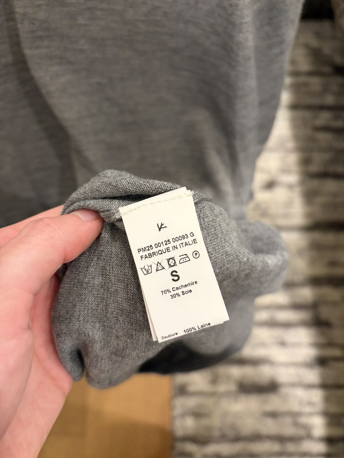 Isaia Isaia Grey Cashmere-Silk Knit T-Shirt Size US S / EU 44-46 / 1 - 4 Thumbnail