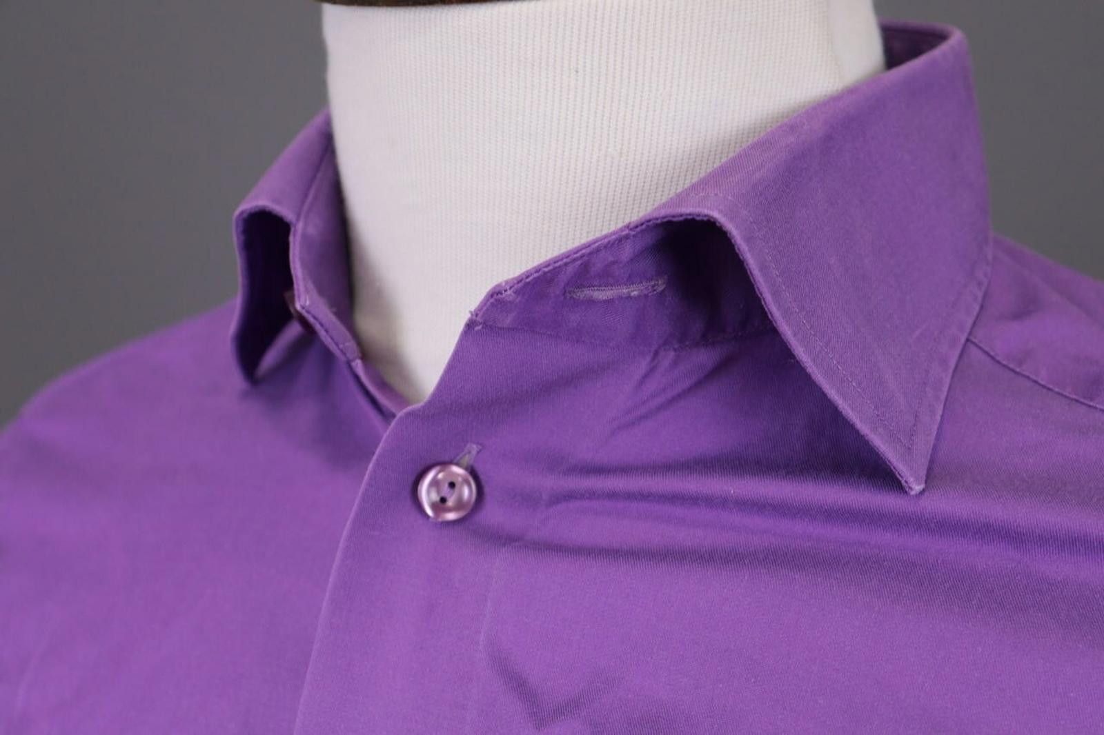 Eton Eton Contemporary Purple Sweden Shirt Size 38 / 15 Size US M / EU 48-50 / 2 - 11 Thumbnail