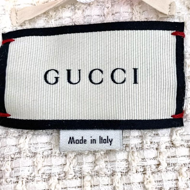 Gucci Gucci Beige striped cotton V-neck long-sleeved braided card Size XS / US 0-2 / IT 36-38 - 6 Thumbnail