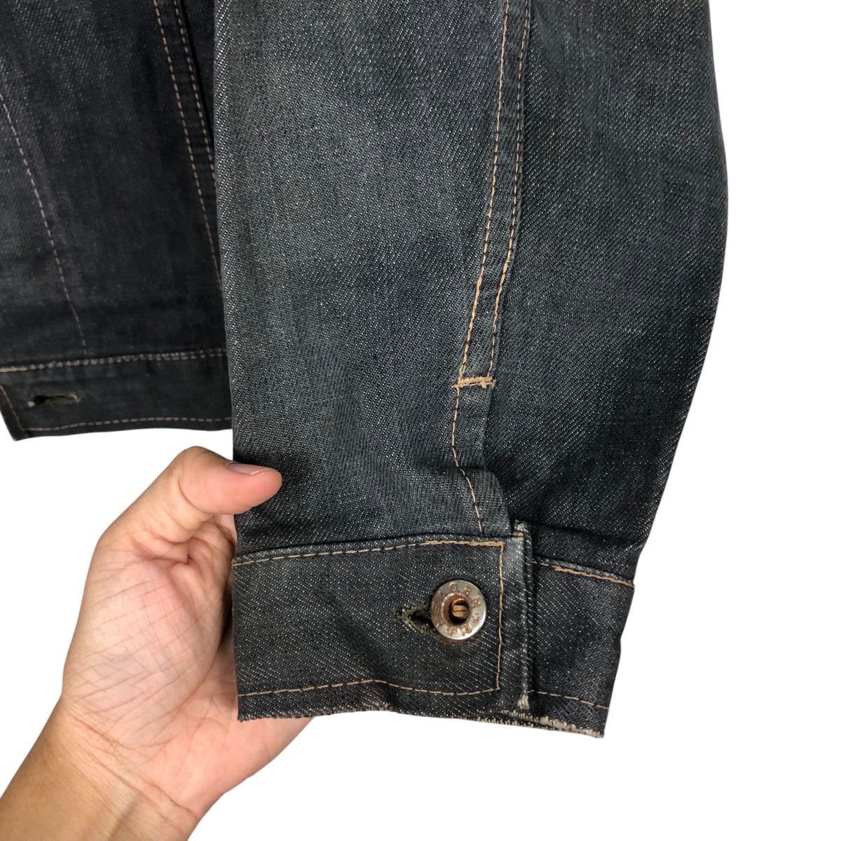 Japanese Brand 📌Vintage Biker Denim Jacket Trucker Tar Dush Issey Miyake Size US M / EU 48-50 / 2 - 16 Thumbnail