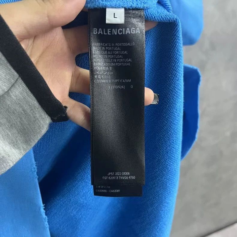 Balenciaga Balenciaga Blue Logo Print Casual Hoodie-2506 Size US S / EU 44-46 / 1 - 6 Thumbnail