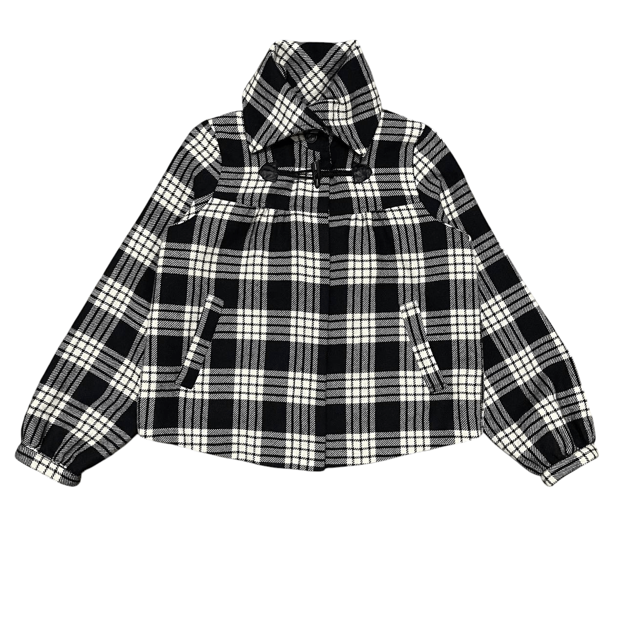 Levi's Vintage Levis Red Tab Checked Wool Coat High Neck Size M / US 6-8 / IT 42-44 - 1 Thumbnail
