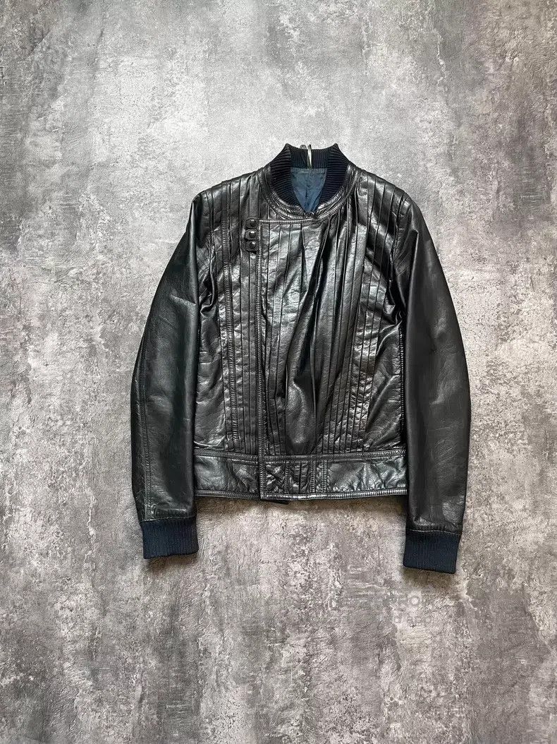Dior Dior Bellows Leather Cracked Leather Jacket Size US S / EU 44-46 / 1 - 1 Thumbnail