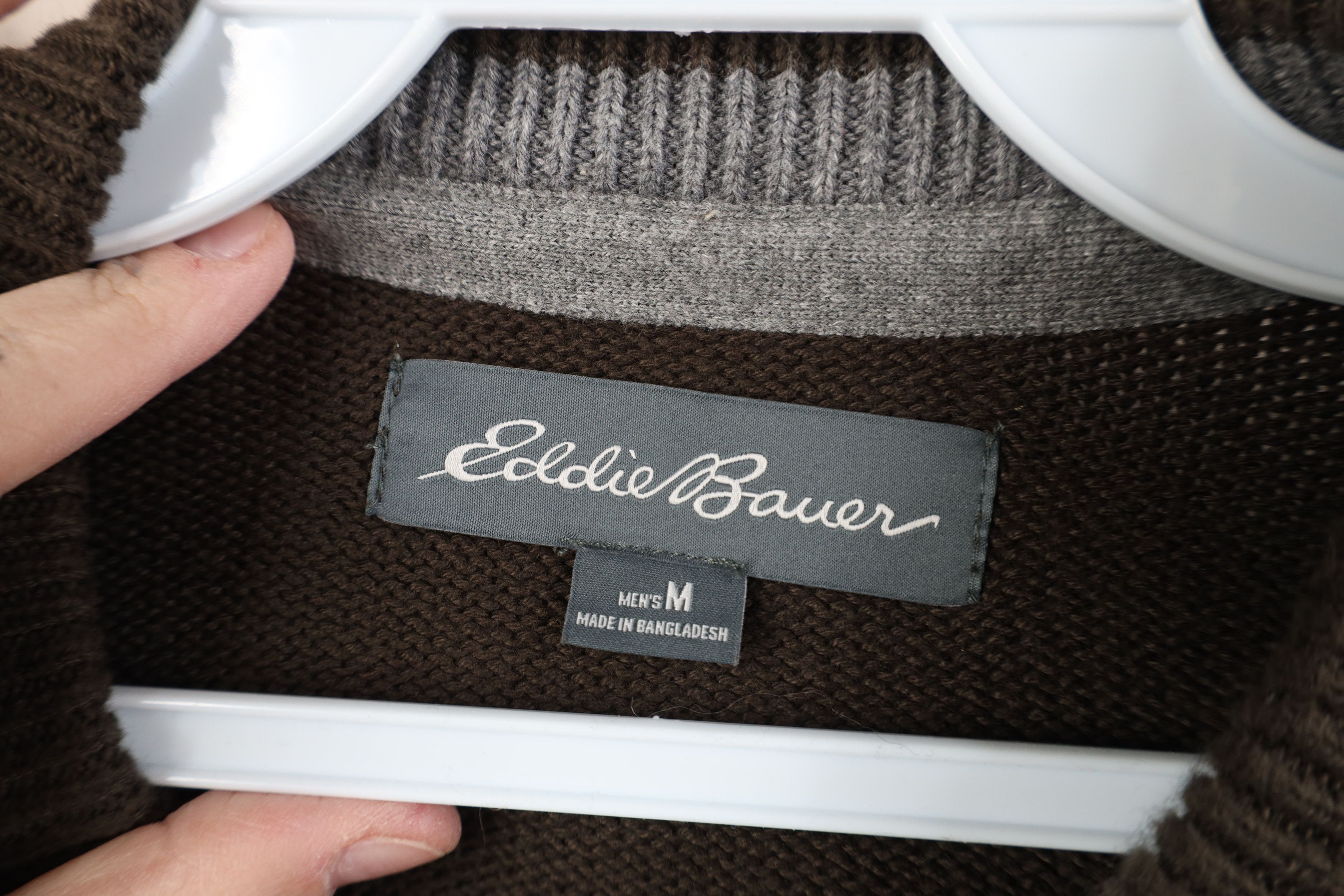 Eddie Bauer Vintage Eddie Bauer Cotton Ribbed Knit Henley Sweater Brown Size US M / EU 48-50 / 2 - 8 Thumbnail