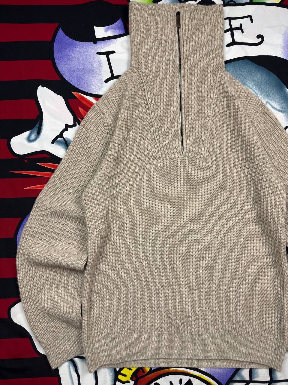 Iris von Arnim Iris Von Arnim 1/4 Zip Luxury Uomo Cashmere Sweater Navy Size US S / EU 44-46 / 1 - 3 Thumbnail