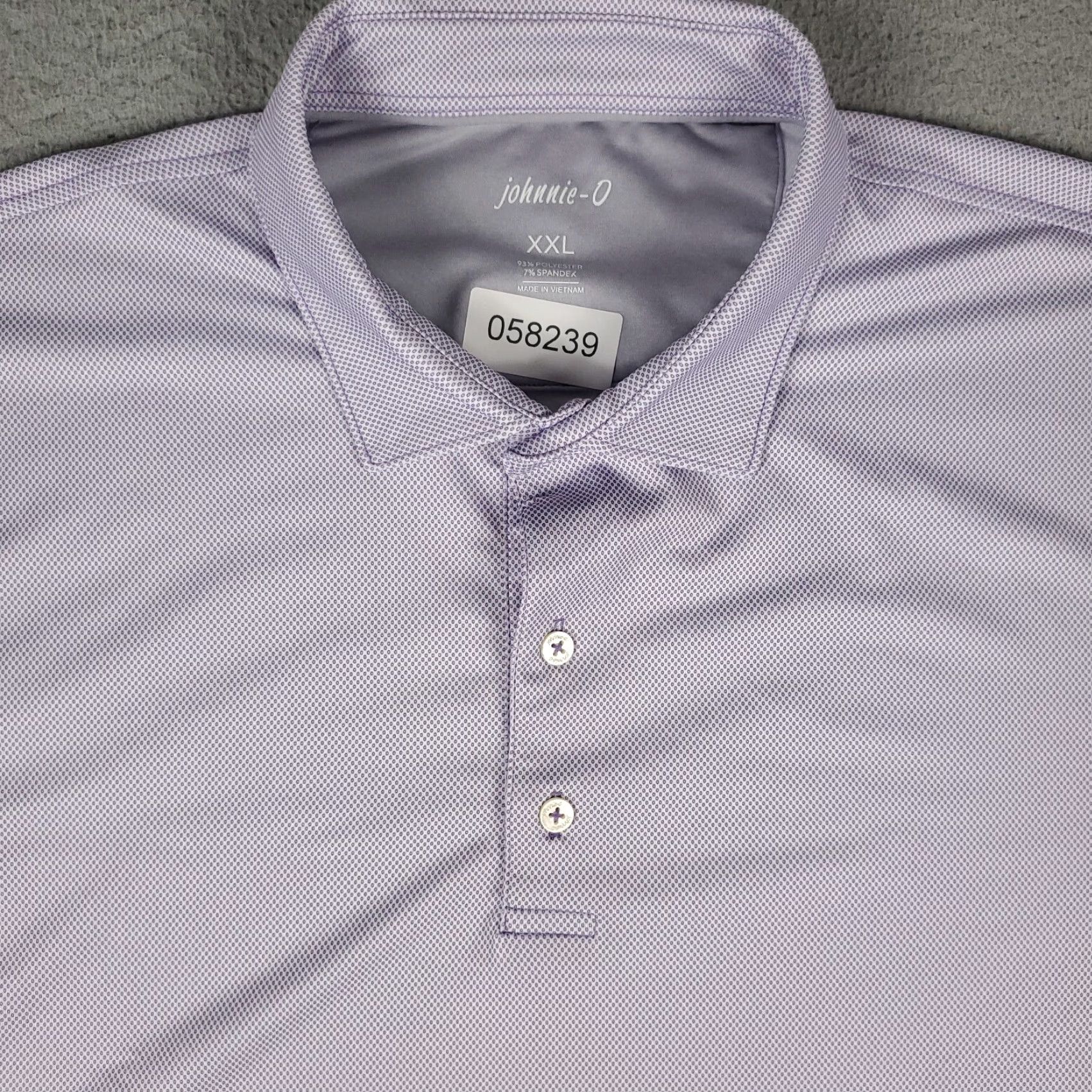 johnnie-O johnnie-O Polo Shirt Mens 2XL Purple Polyester Golf Short Sleeve Size US XXL / EU 58 / 5 - 2 Thumbnail