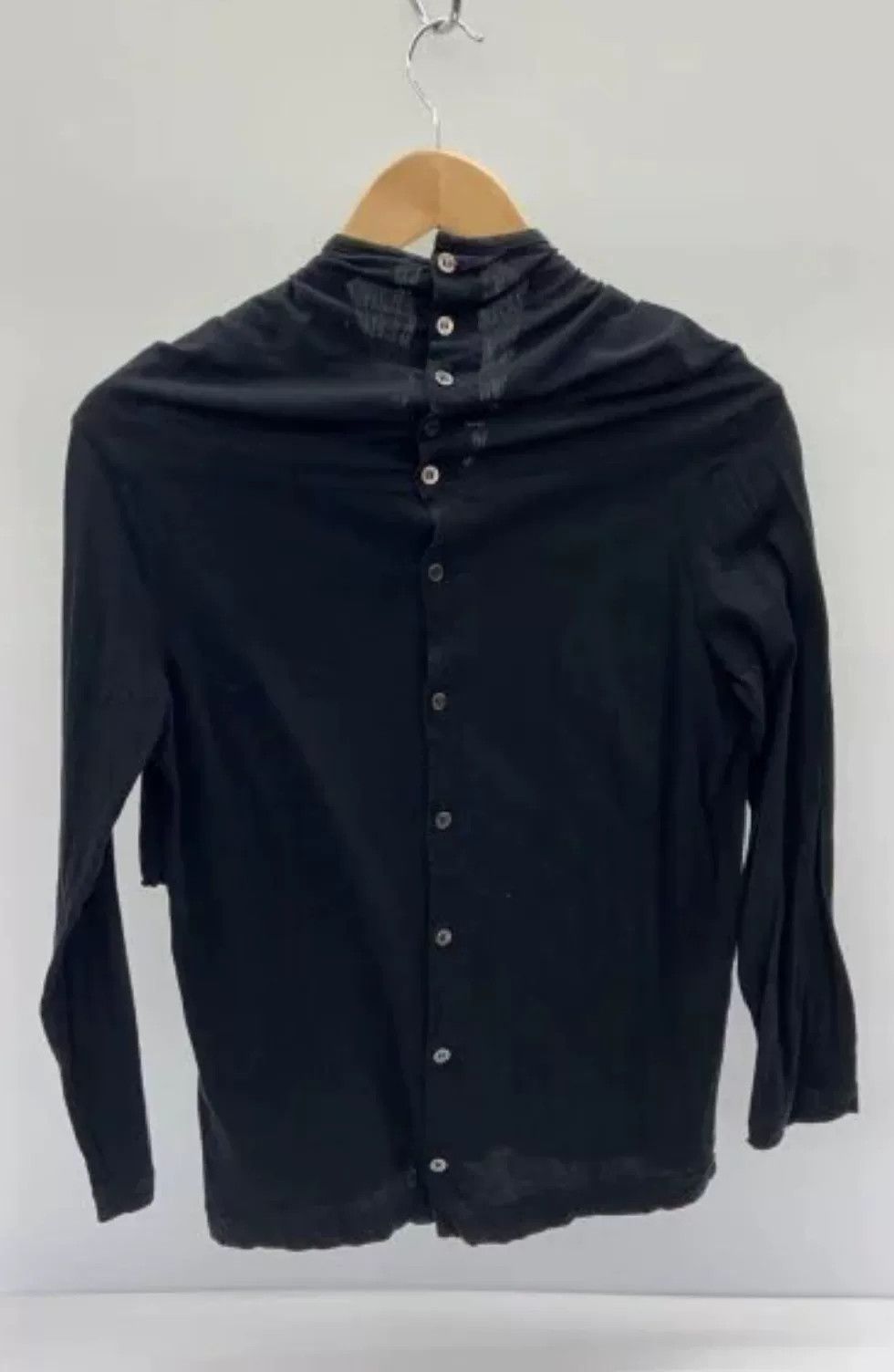 Comme des Garcons COMME des GARCONS Black Button Knit Top Size S / US 4 / IT 40 - 1 Thumbnail