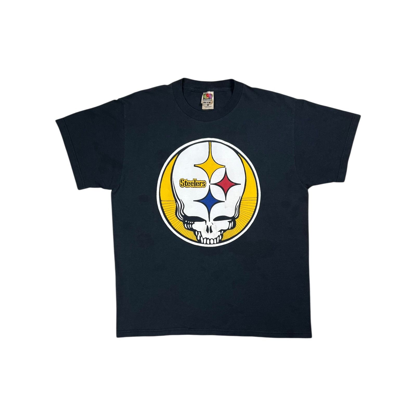 Band Tees × Grateful Dead × NFL 90s Grateful Dead Pittsburgh Steelers Steal Your Face faded Size US XL / EU 56 / 4 - 1 Thumbnail
