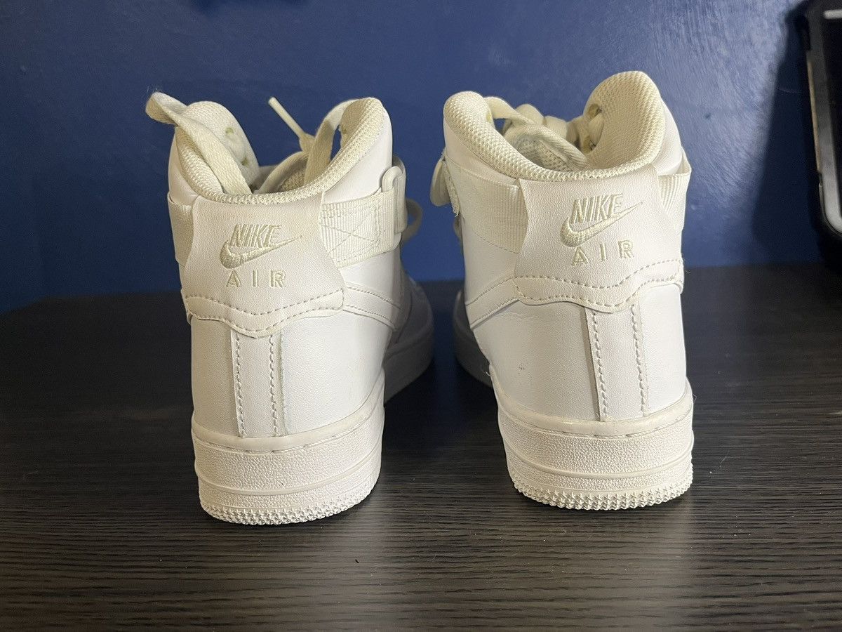 Nike All White Air Force High GS Size US 5 / EU 37 - 4 Thumbnail
