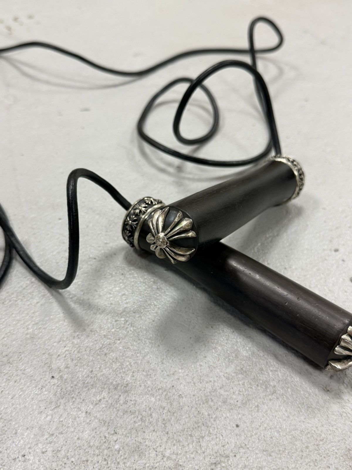Chrome Hearts Chrome Hearts Mahogany Ebony Wood Handle Skipping Jump Rope Size ONE SIZE - 12 Thumbnail
