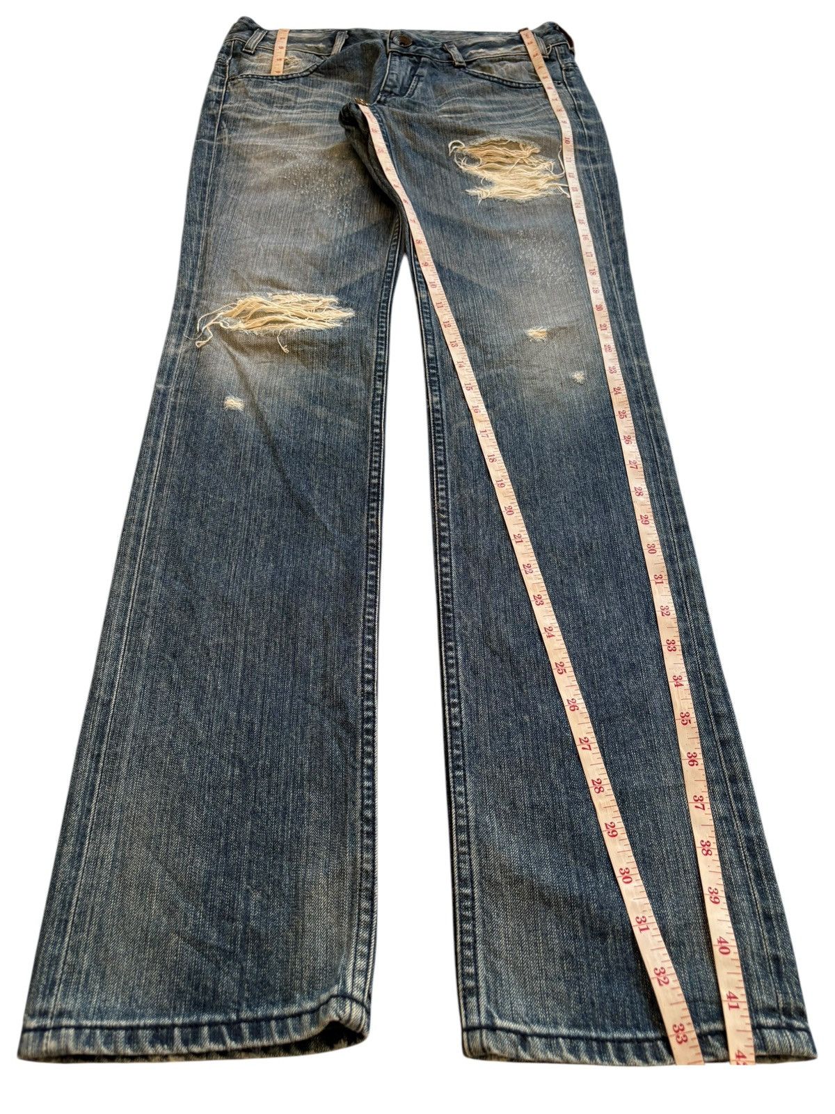 Japanese Brand Vintage Japanese Brand Patches Distressed Ripped Jeans Size 30" / US 8 / IT 44 - 13 Thumbnail