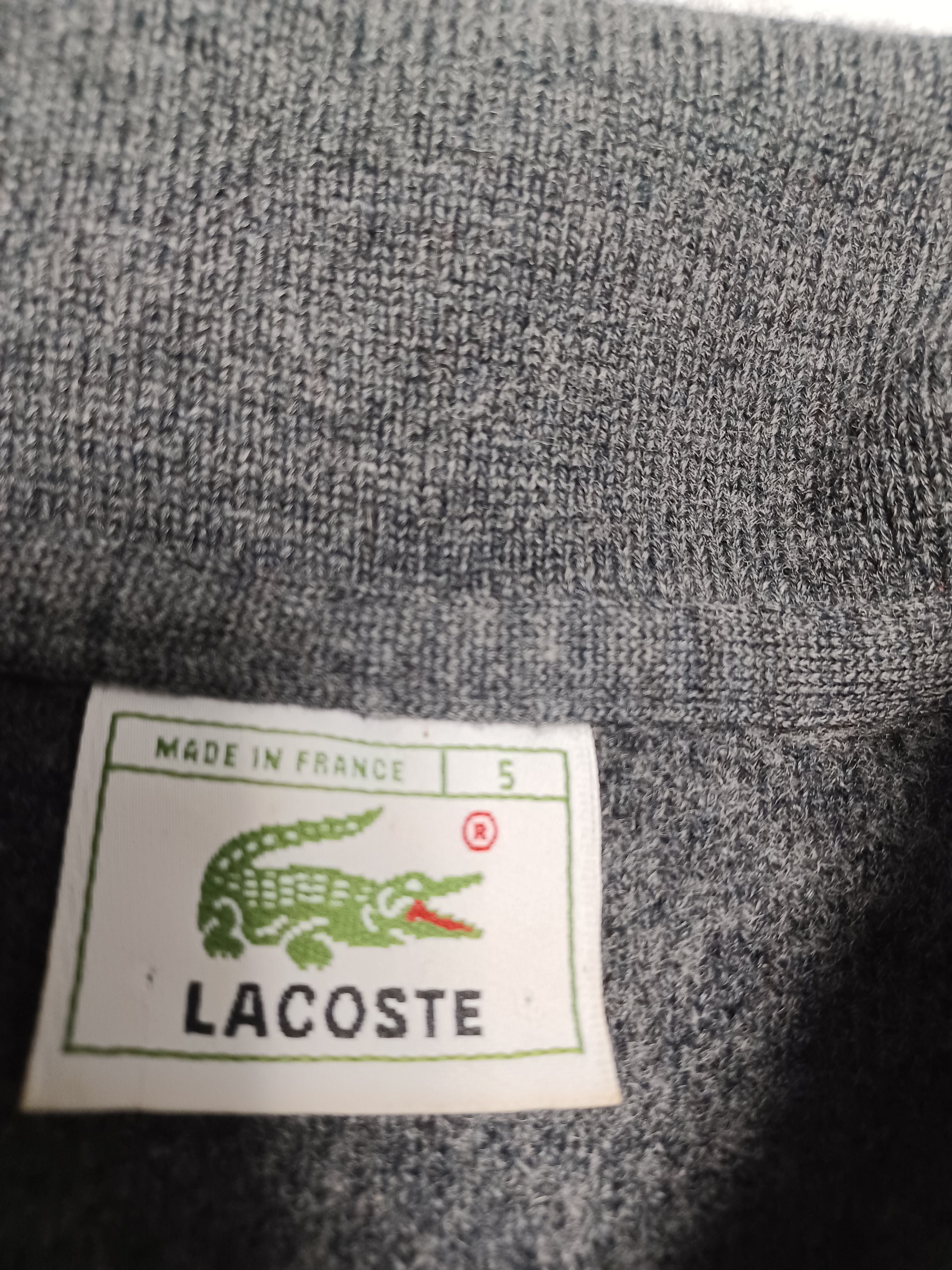 Lacoste Lacoste vintage Made in France quater rugby wool sweater 80s Size US M / EU 48-50 / 2 - 6 Thumbnail