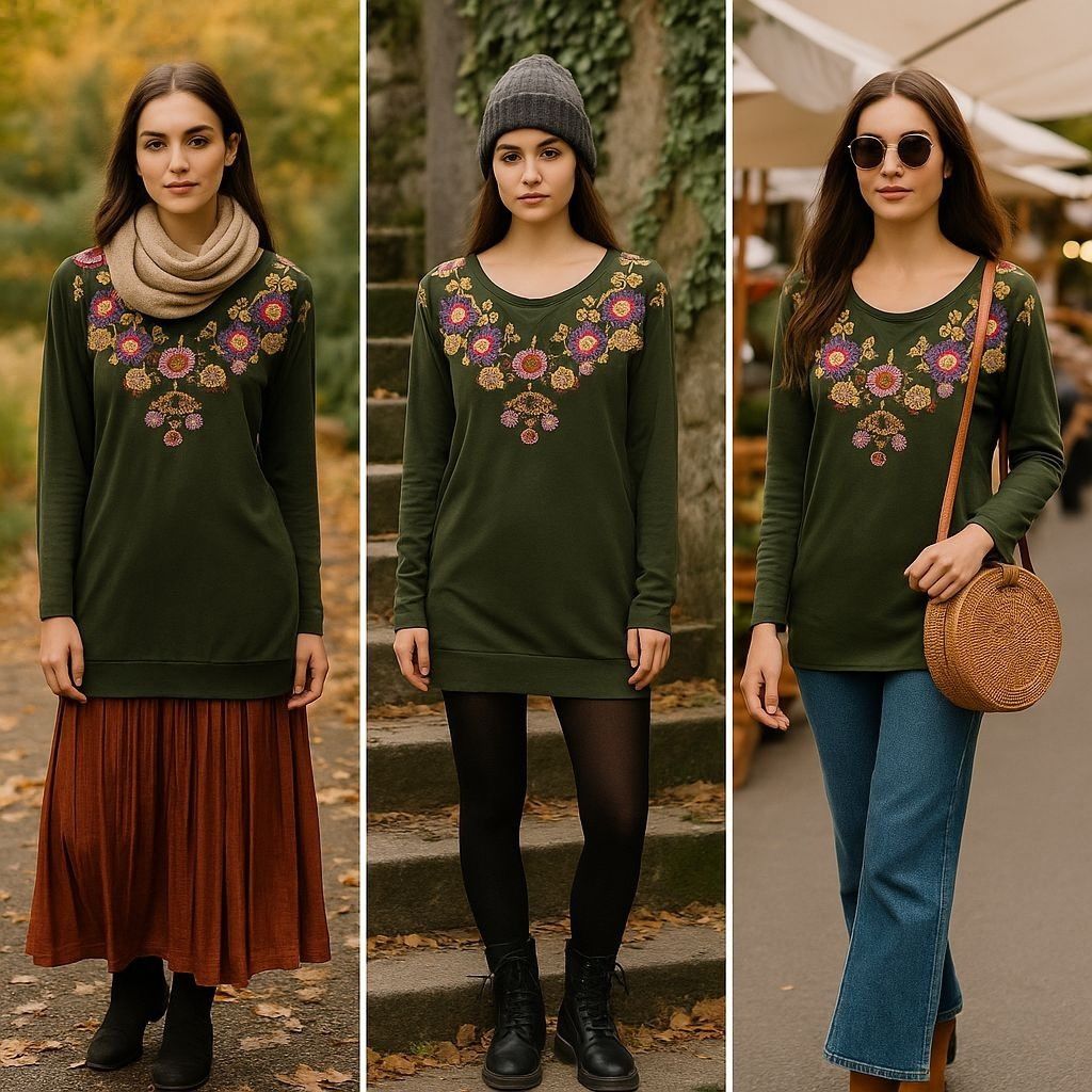 Johnny Was Johnny Was Women Embroidered Tunic Top S Folkcore Fall Whims Size S / US 4 / IT 40 - 1 Thumbnail