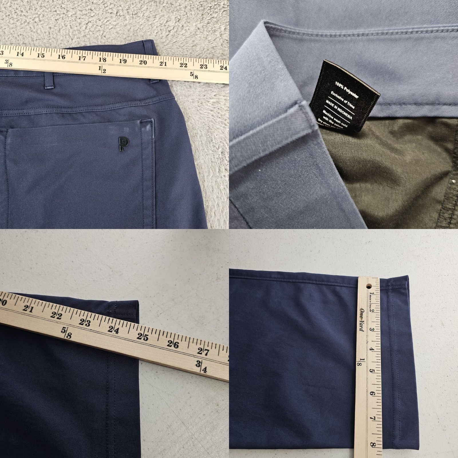 Vintage Public Rec Pants Mens 42x25 Navy Performance Stretch Golf Casual Polyester Size US 42 / EU 58 - 8 Thumbnail