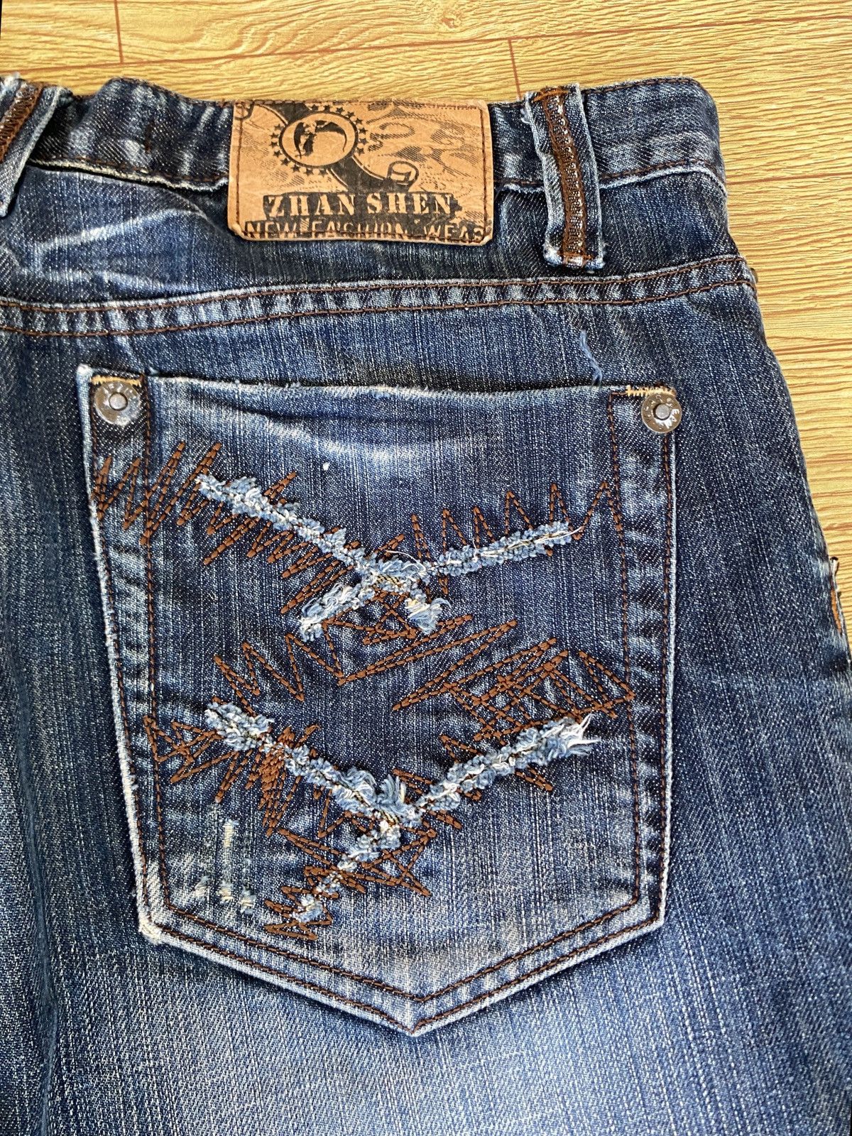 Japanese Brand Very Rare Vintage Japanee Brand Zhan Shen Baggy Jeans 2000s Size US 36 / EU 52 - 10 Thumbnail