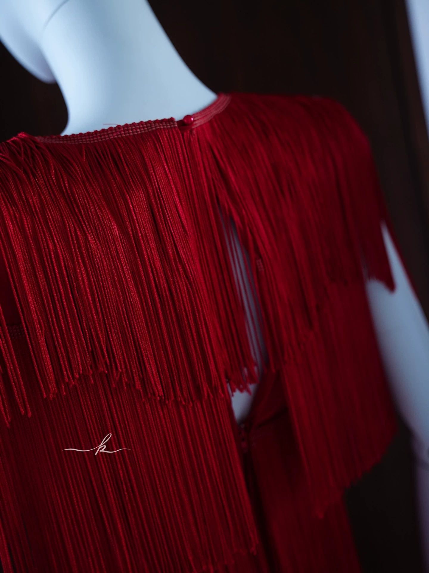 Vintage American Vintage Scarlet Red Flapper Dress S/XS Size S / US 4 / IT 40 - 3 Thumbnail
