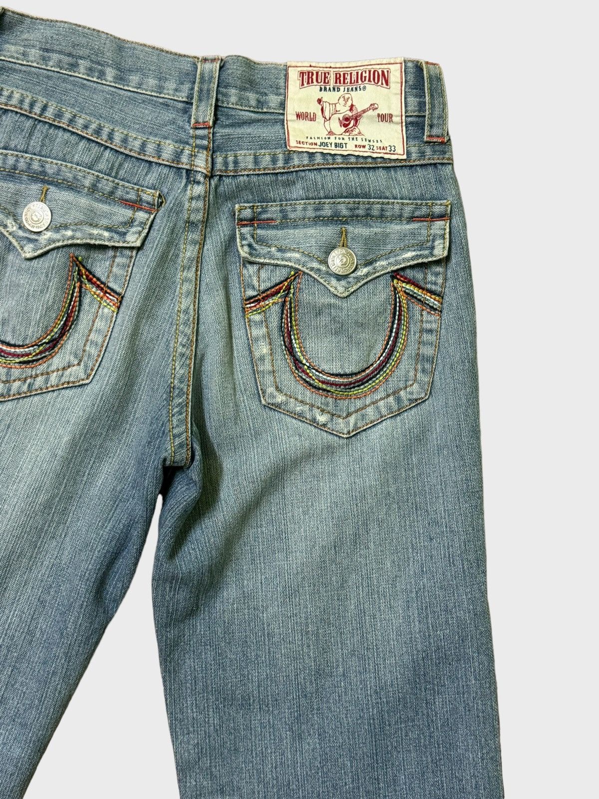 True Religion × Vintage TRUE RELIGION JOEY BIGT SPİRAL CUT DENIM JEANS Size US 31 - 11 Thumbnail