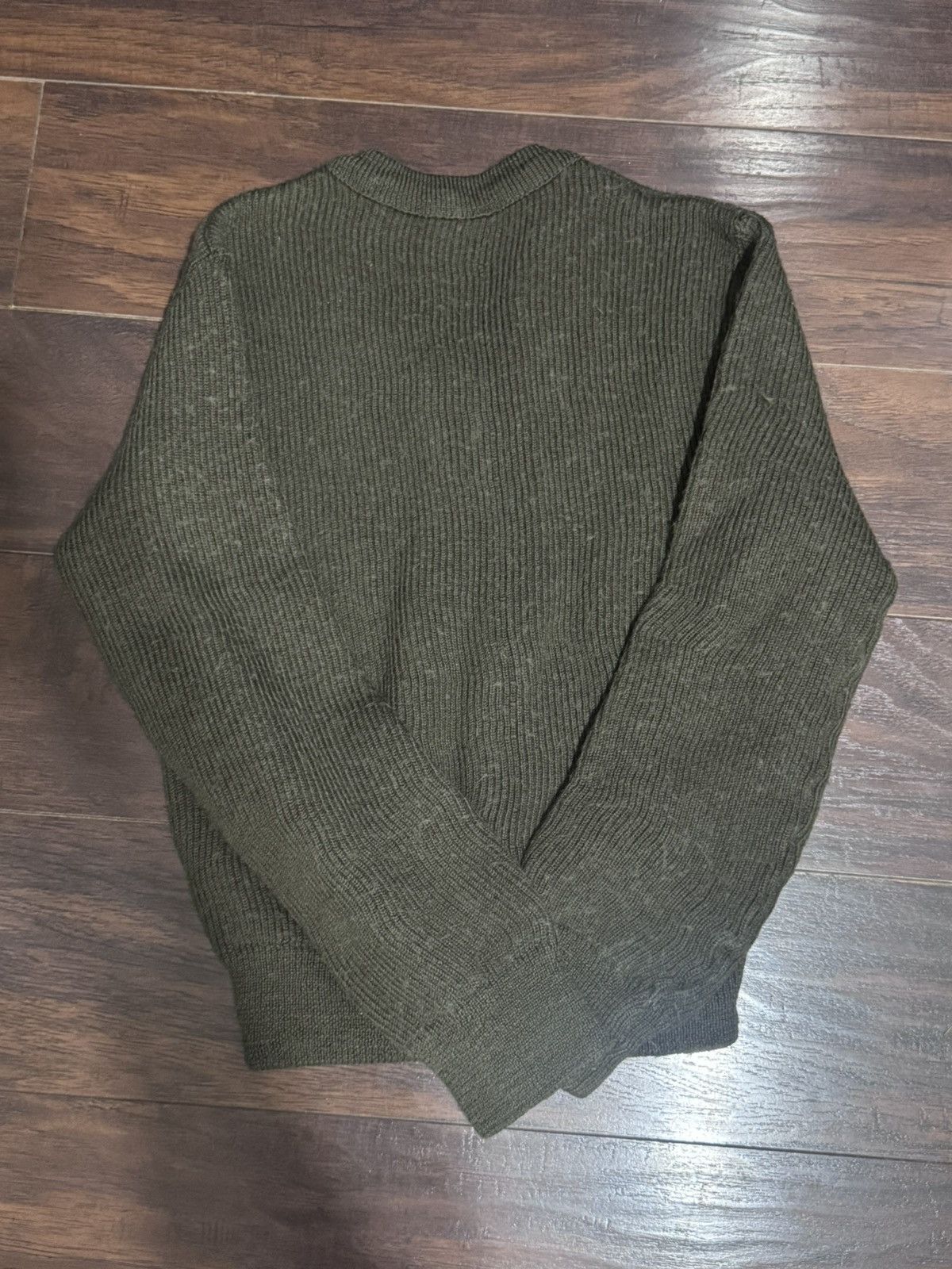 Vintage French Military V Neck Sweater Size US XS / EU 42 / 0 - 2 Thumbnail