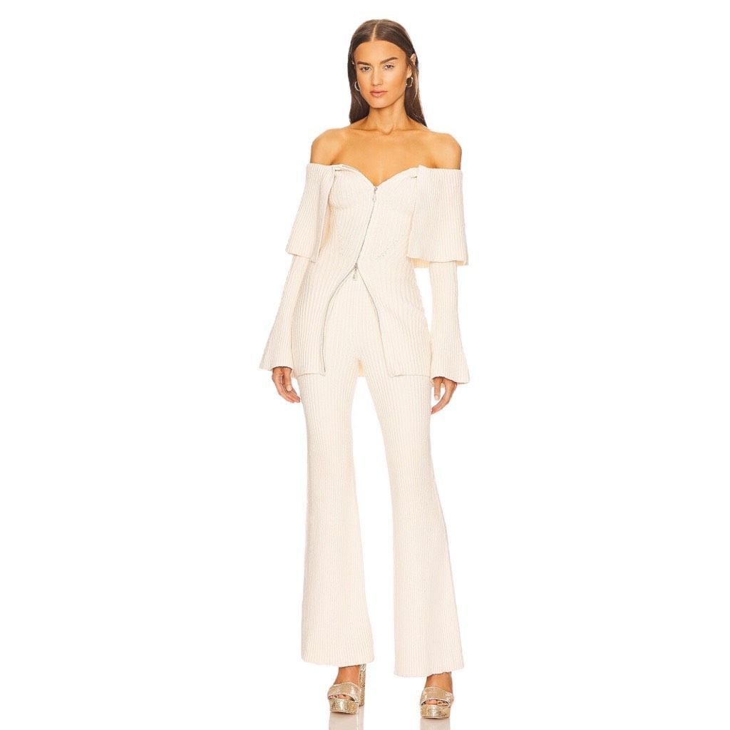 Other House of Harlow 1960 Akari Wide Leg Pant in Ivory Size 27" / US 4 / IT 40 - 1 Thumbnail