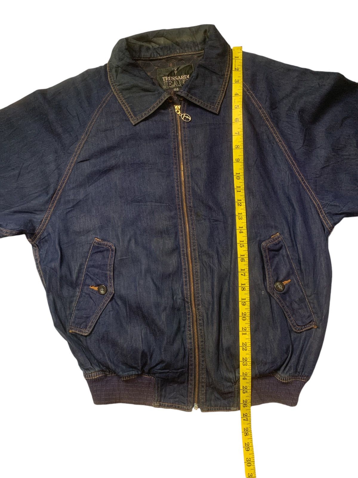 Trussardi × Vintage Rare Design Vintage Trussardi Jeans Denim Jackets Size US M / EU 48-50 / 2 - 12 Thumbnail