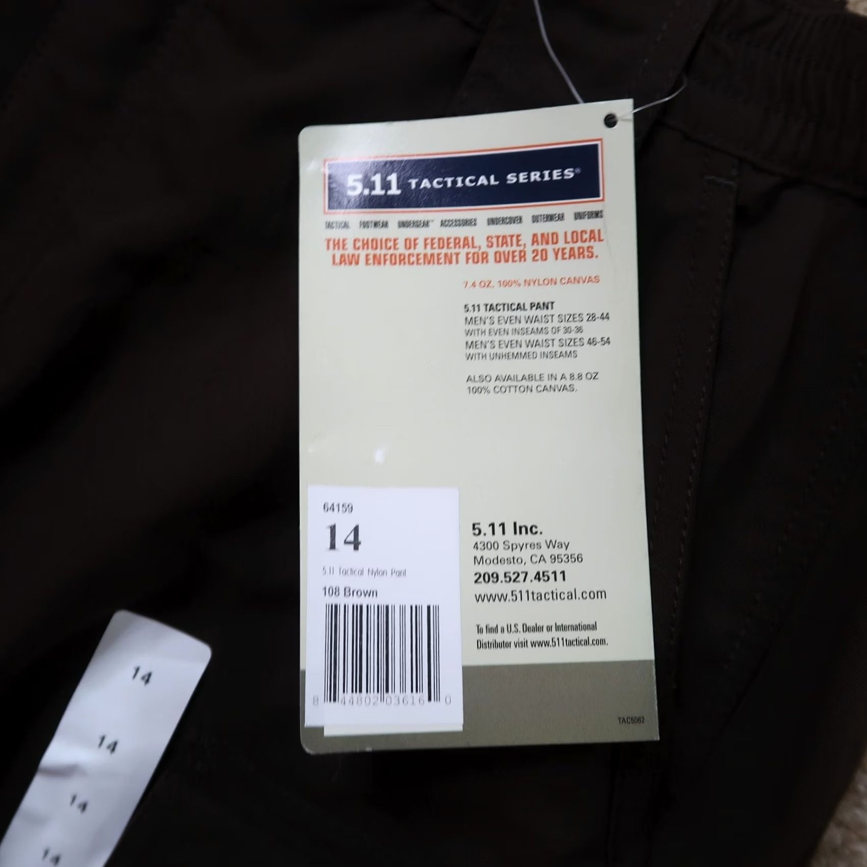 Vintage 5.11 Tactical Nylon Pant Cargo Pants Women's 14 Brown Workwear Pant Cargo 5.11 Tactical Womens 14 Brown (Nylon) Size 36" / US 14 / IT 50 - 4 Thumbnail