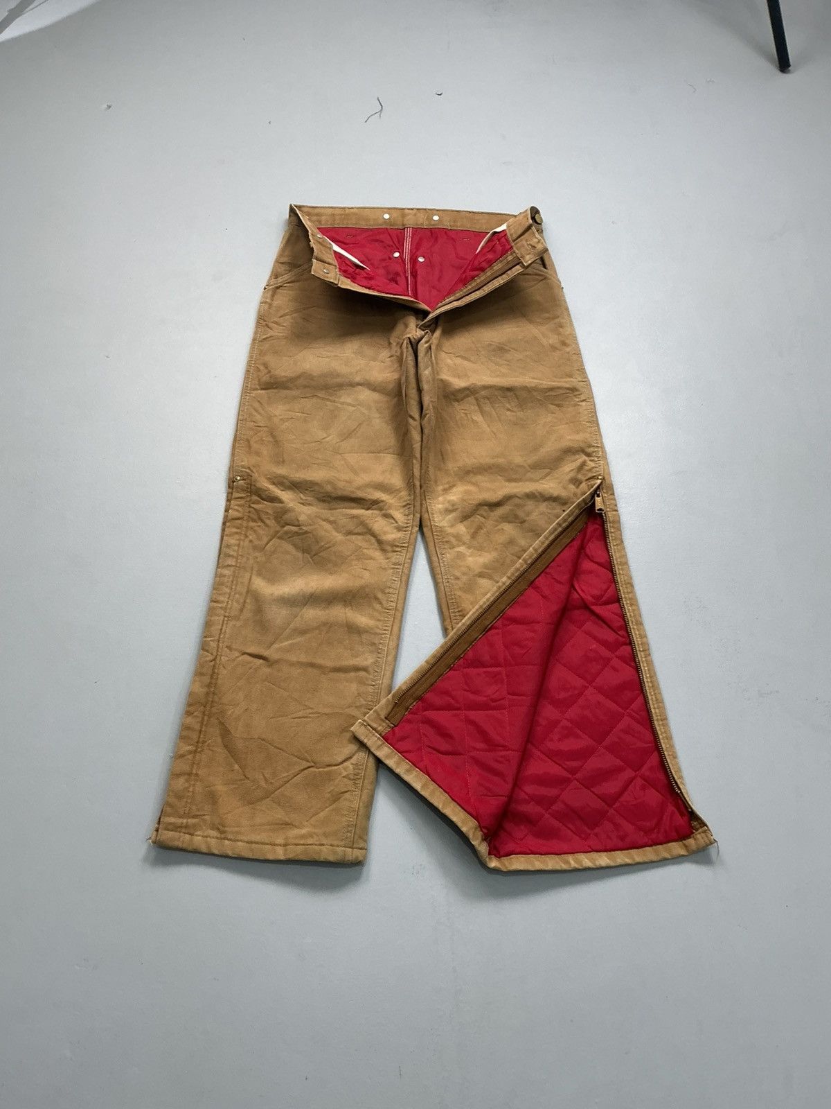 Carhartt 90s Vintage Carhartt B10 BRN quinted line carpenter denim Size US 32 / EU 48 - 1 Thumbnail