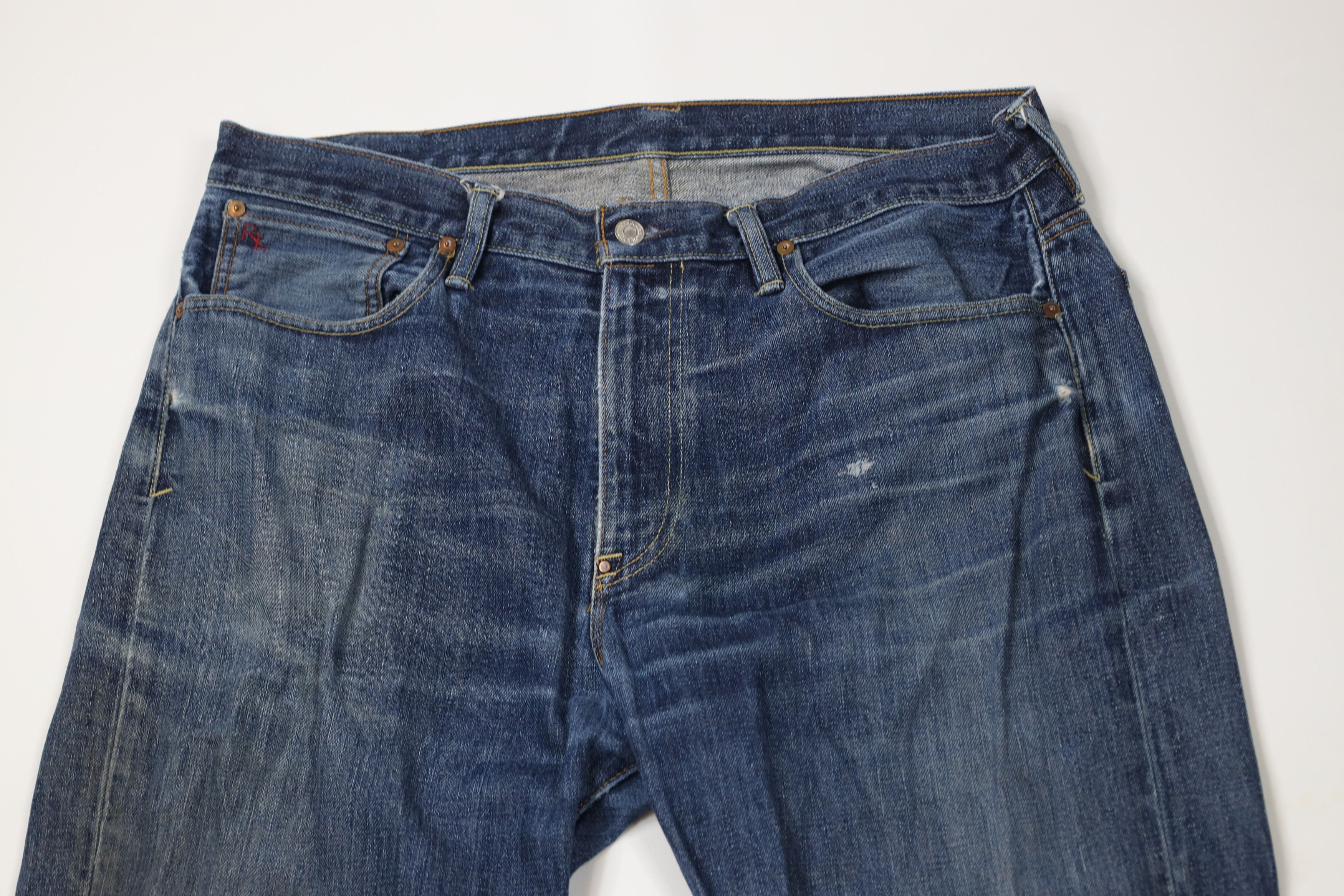 Ralph Lauren × Vintage Vintage Ralph Lauren Vintage Cut Wide Leg Denim Jeans Size US 36 / EU 52 - 2 Thumbnail