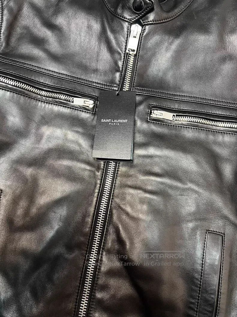 Saint Laurent Paris Saint Laurent Paris Stand Collar Double-Zip Lamb Leather J Size US M / EU 48-50 / 2 - 3 Thumbnail