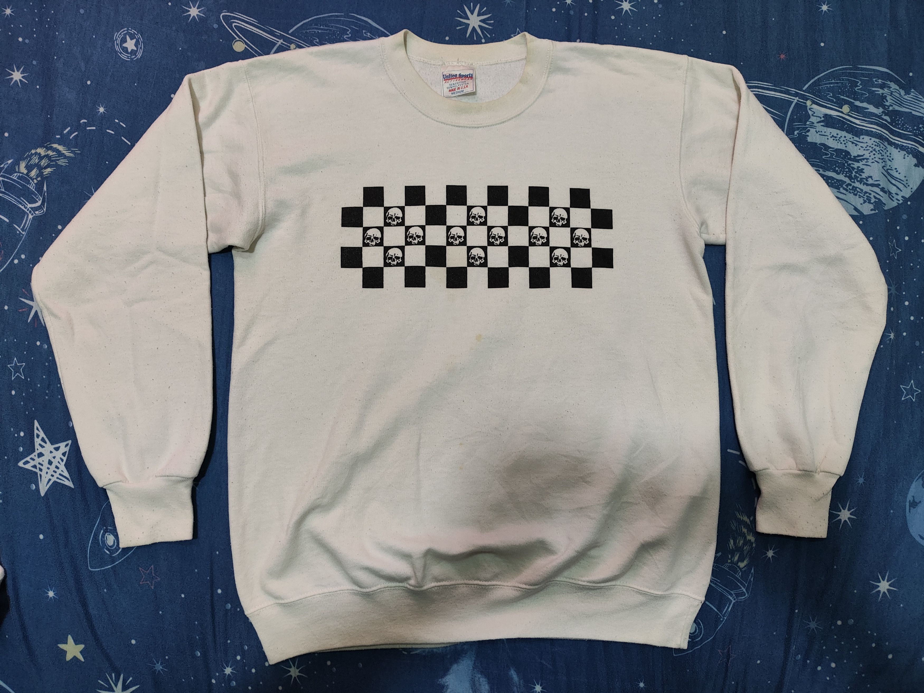 Other Vintage Seamless Skull Pattern Sweatshirt Size US M / EU 48-50 / 2 - 1 Thumbnail