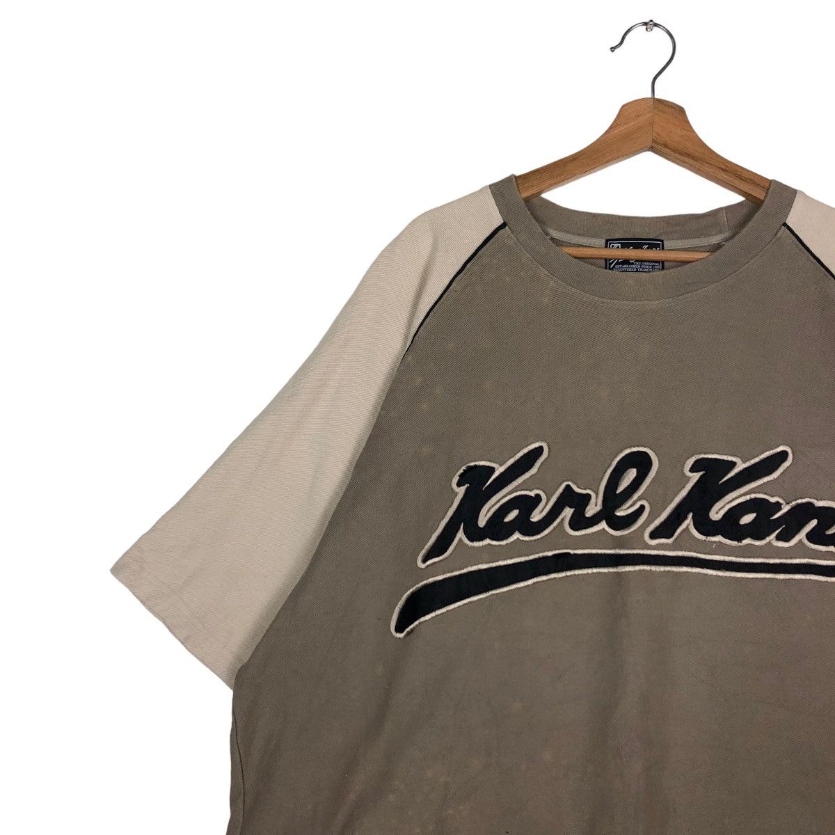 Japanese Brand VINTAGE T-SHIRT ROUND NECK KARL KANI BIG LOGO SPELL OUT Size US XXL / EU 58 / 5 - 7 Thumbnail
