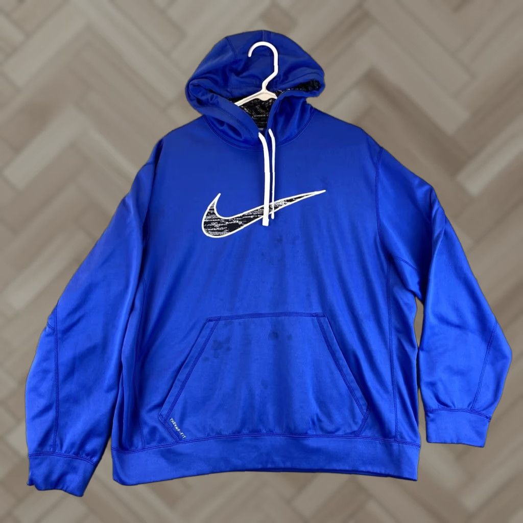 Nike Nike Therma Fit XL Blue Hoodie Hooded Sweatshirt Jacket Mens / 71-25 Size US XL / EU 56 / 4 - 1 Thumbnail