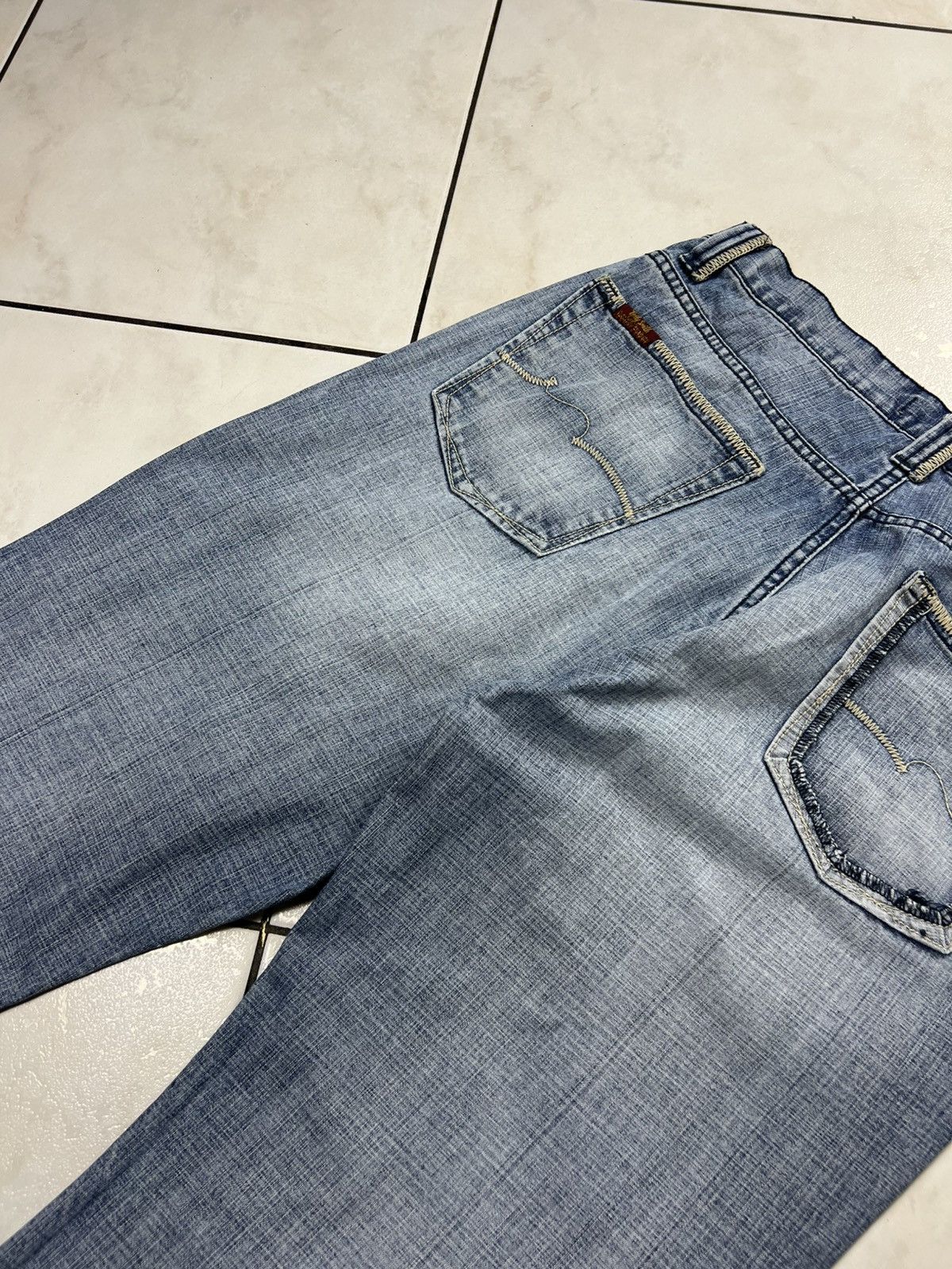 If Six Was Nine Vintage Teddy Smith y2k distressed denim flared jeans pants Size US 34 / EU 50 - 18 Thumbnail