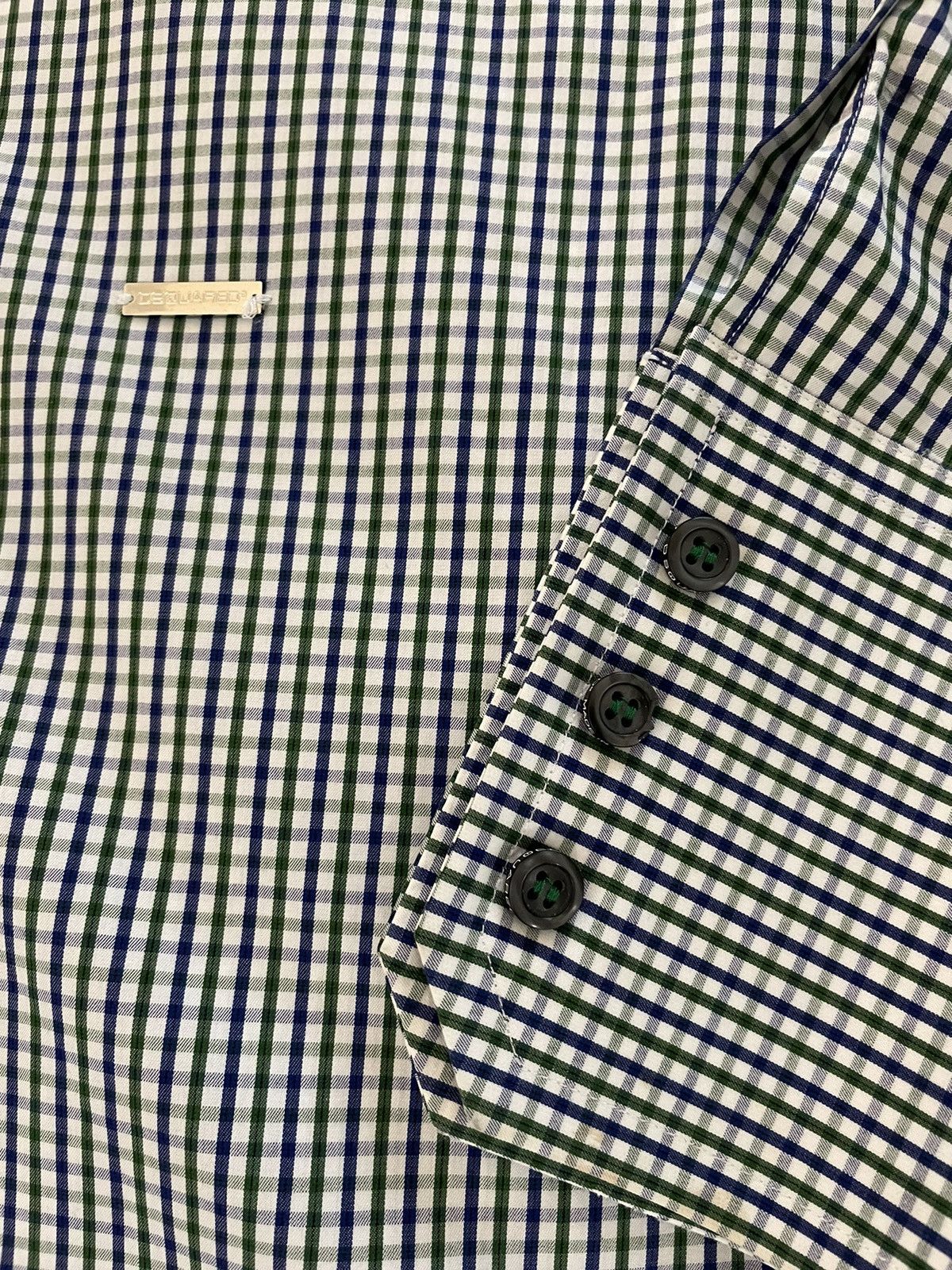 Small Check Print Spread Collar Shirt