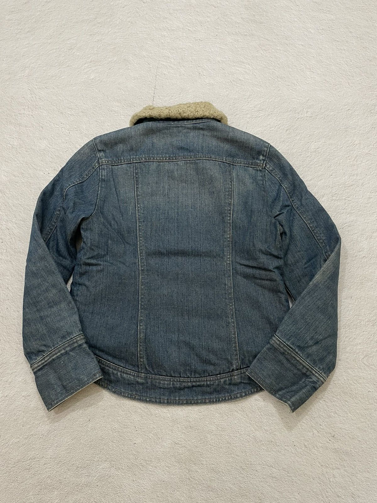 Japanese Brand 2000s Japanese Denim Fur Jacket Mudwash Y2K Japan If6was9 Size US S / EU 44-46 / 1 - 6 Thumbnail