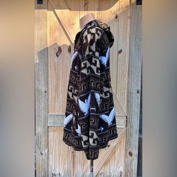 Other Vintage Brown Aztec Firebird Fleece Hooded Zip Jacket~XXL~ Size US XXL / EU 58 / 5 - 4 Thumbnail