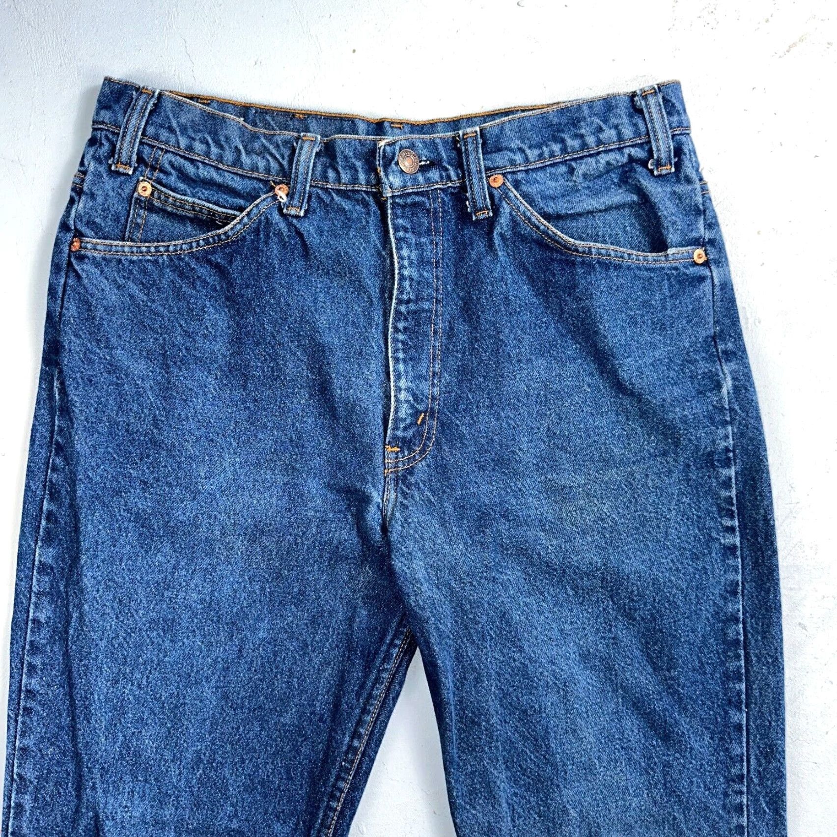 Levi's VINTAGE Levis 517 Jeans 34x36 Act31x35 USA 80s Orange Tab Bootcut Flare Blue Denim Mens Size US 34 / EU 50 - 2 Thumbnail