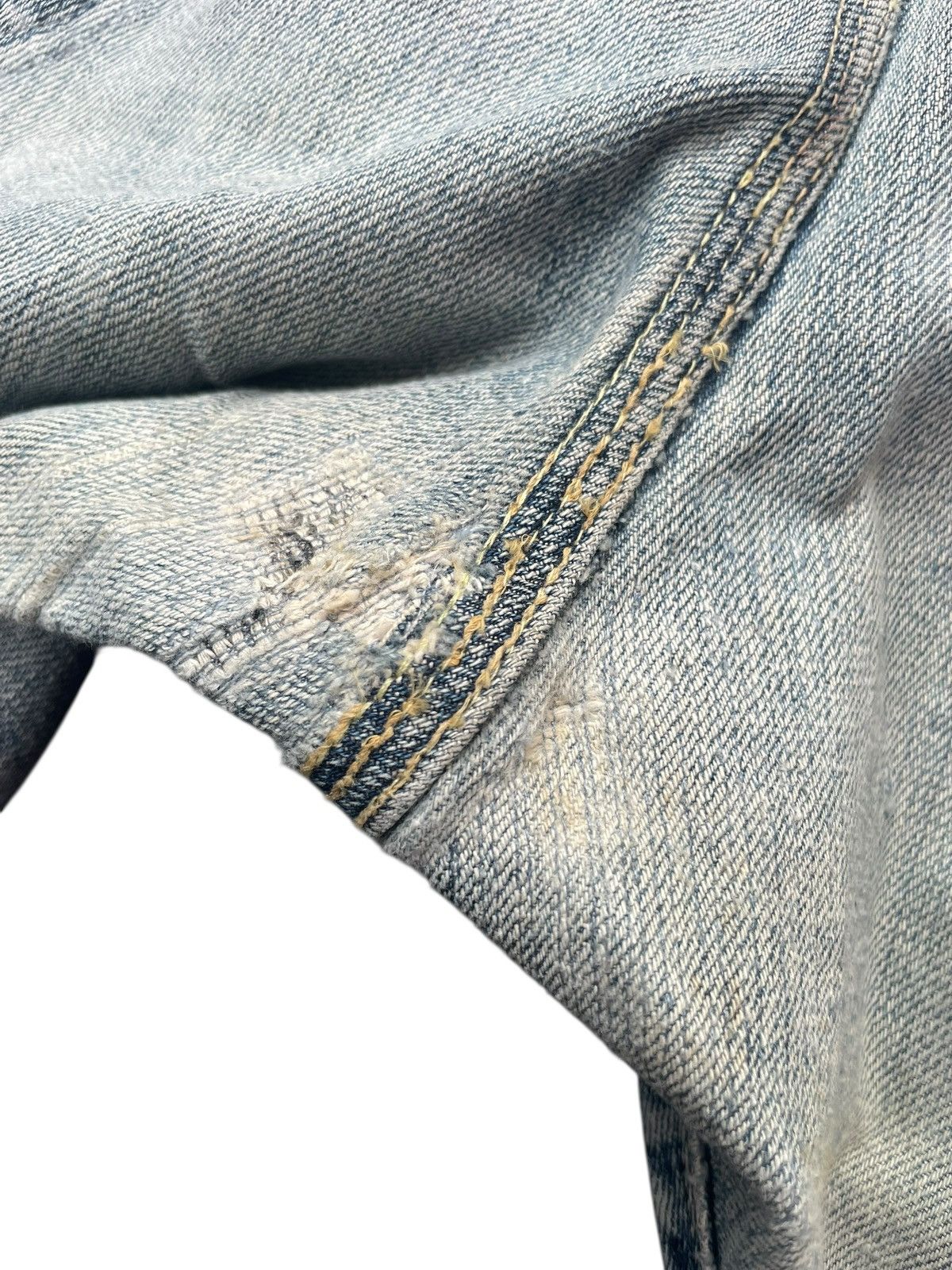 Lee Vintage Lee Distresed Denim Size US 31 - 9 Thumbnail