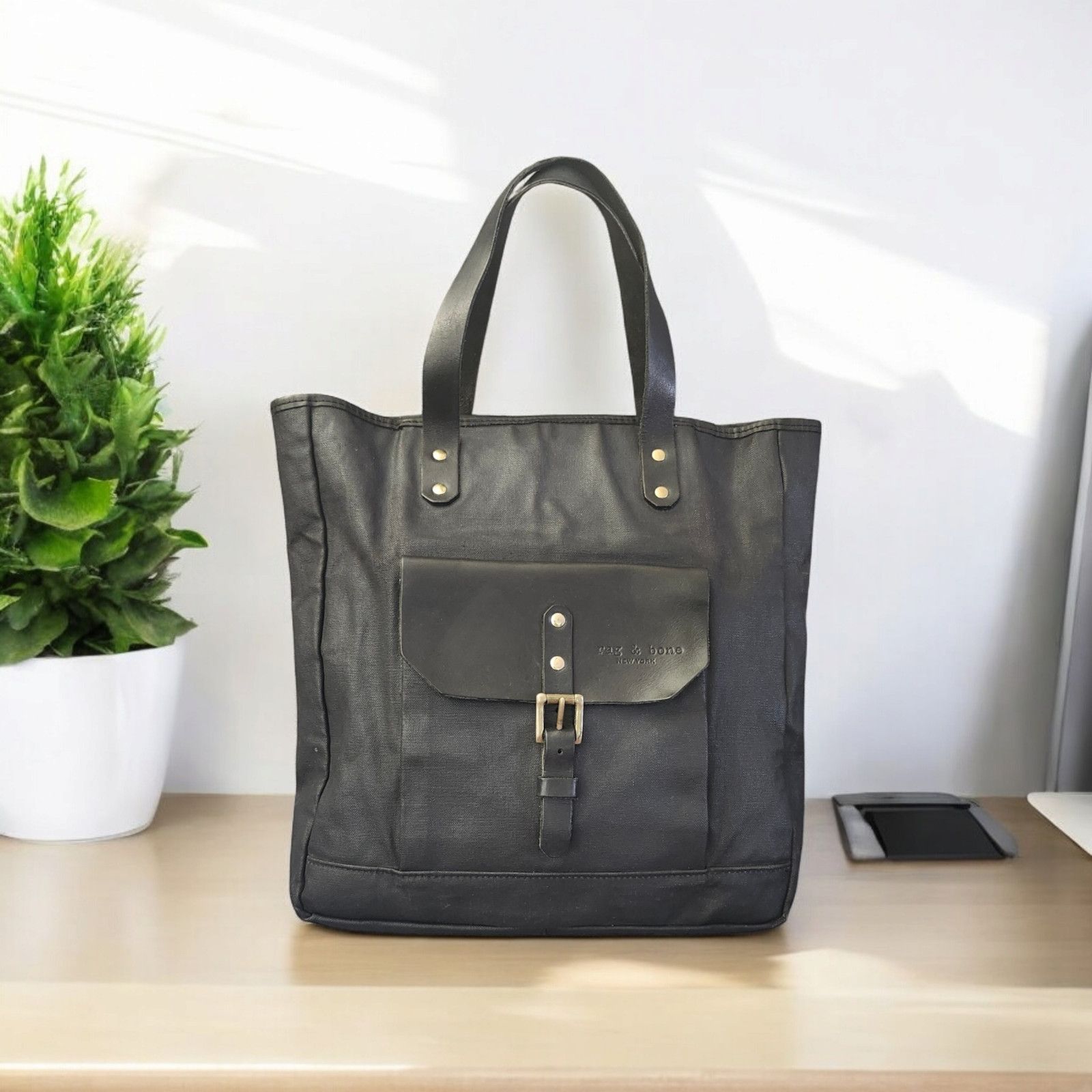 Rag & Bone Rag & Bone Leather & convoy waterproof Tote Bag Size ONE SIZE - 15 Thumbnail