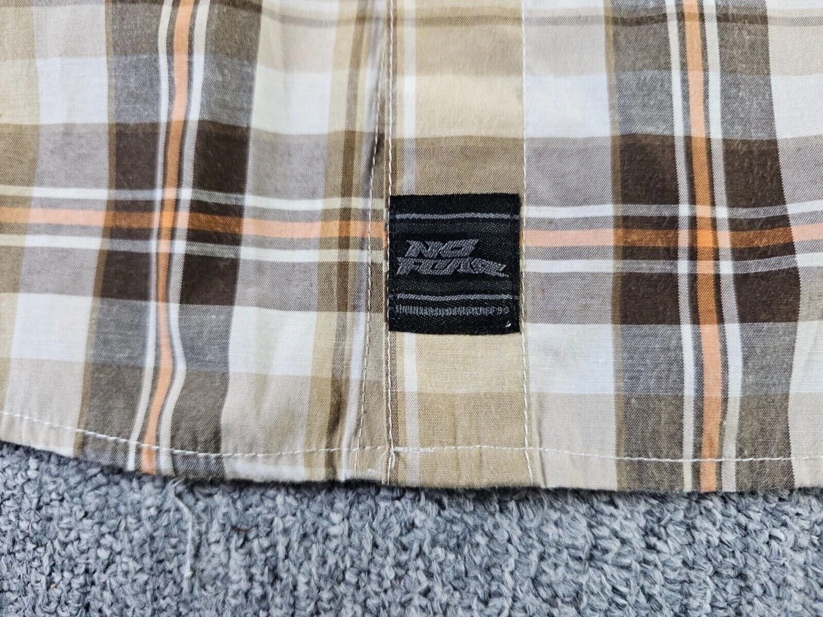 No Fear No Fear Vintage 90s Brown Plaid Flannel Shirt Grunge Men L Size US L / EU 52-54 / 3 - 5 Thumbnail