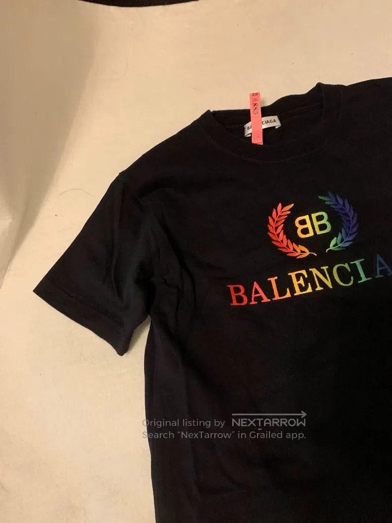 Balenciaga Balenciaga Rainbow letter short-sleeve T-shirt Size US XS / EU 42 / 0 - 3 Thumbnail