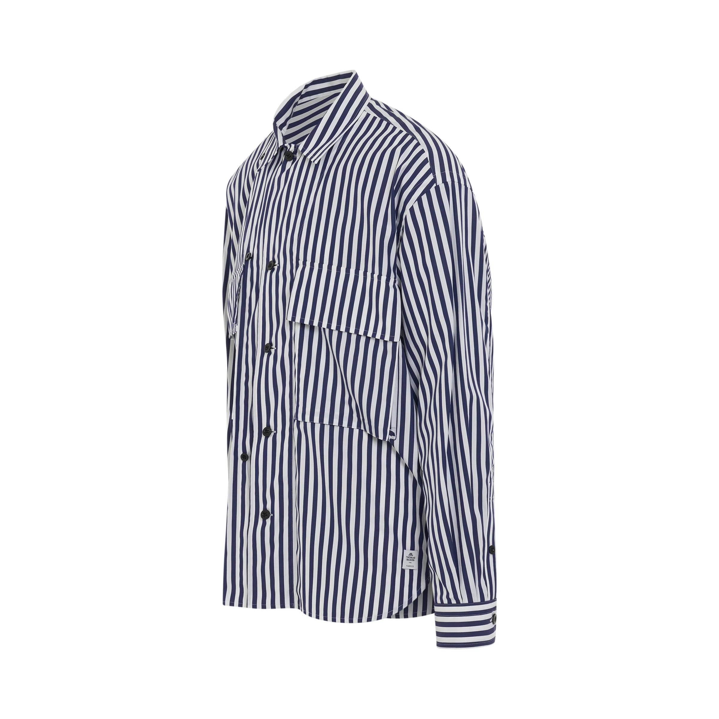 Sacai o1mris0824 Poplin Shirt in Black/White Size US S / EU 44-46 / 1 - 2 Thumbnail