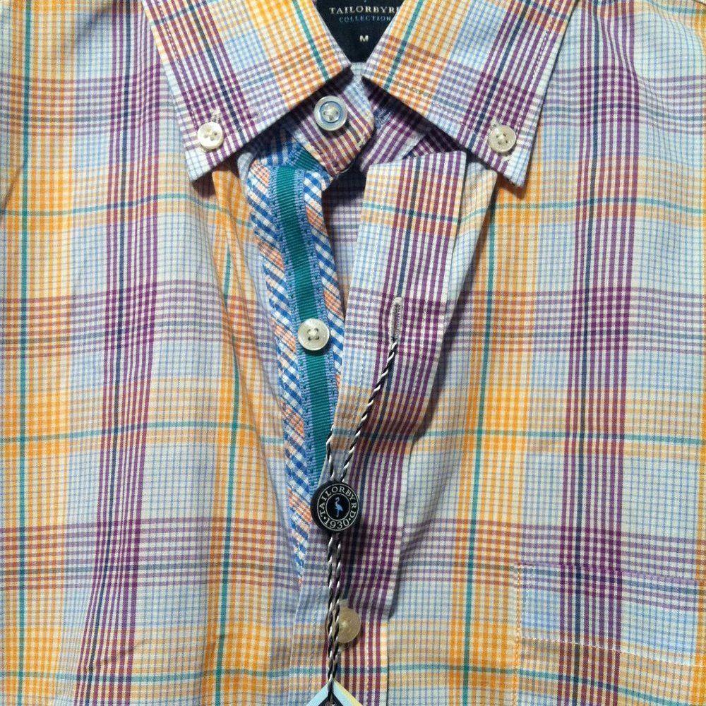 Tailorbyrd TAILORBYRD MENS NEW MULTICOLOR 100%COTTON CASUAL SHIRT M Size US M / EU 48-50 / 2 - 7 Thumbnail