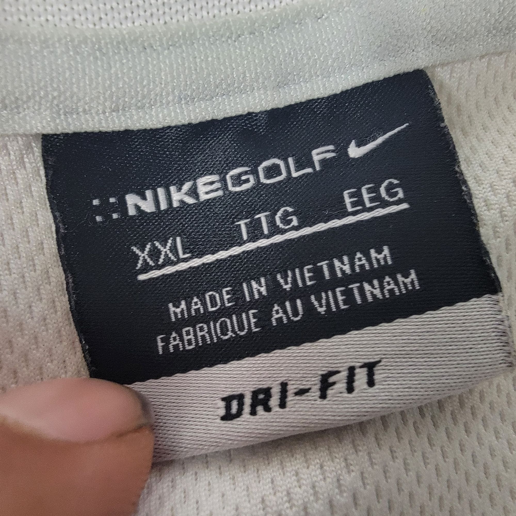 Nike Nike Golf Mens 2XL White Dri-Fit Polo Shirt Polyester Sports Size US XXL / EU 58 / 5 - 3 Thumbnail
