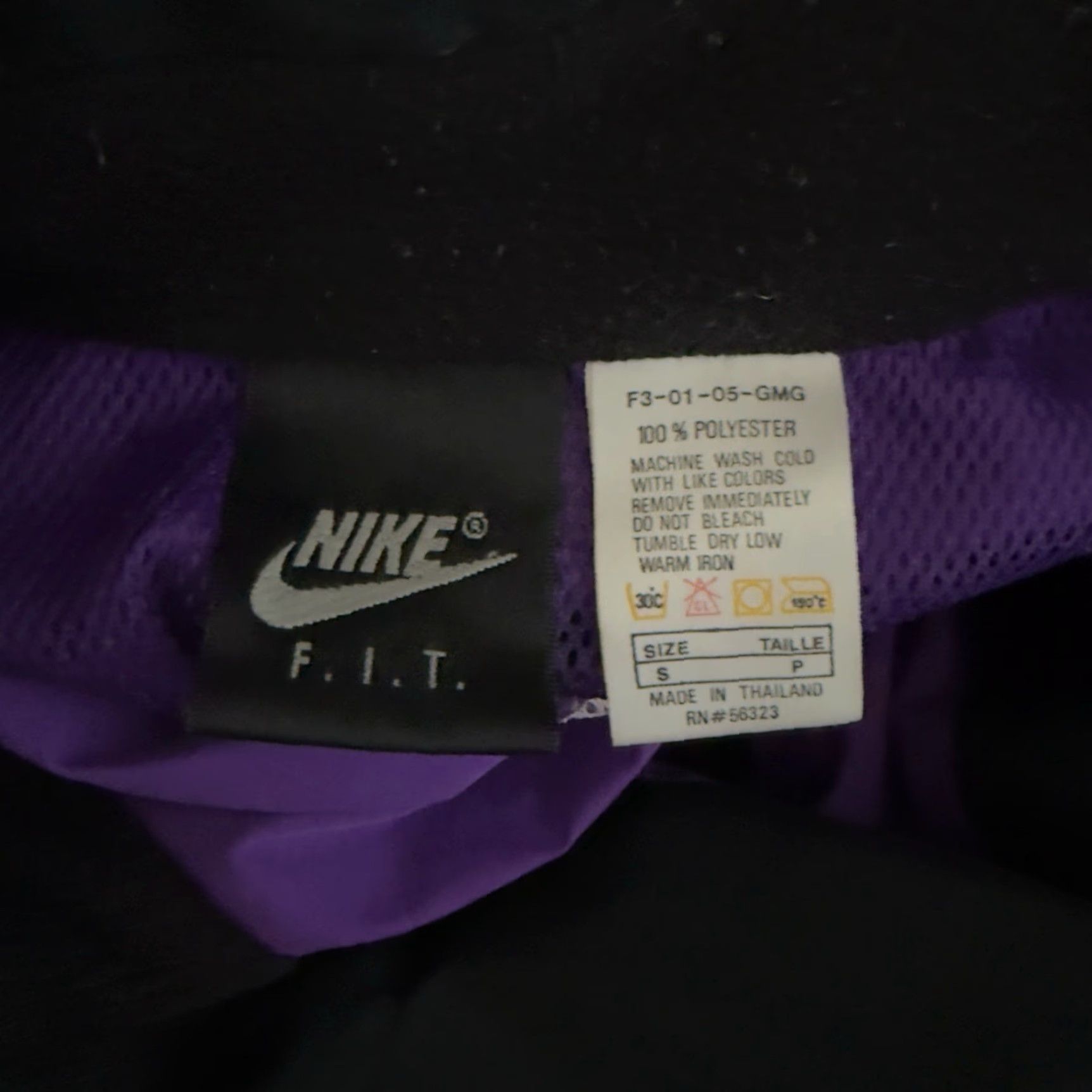 Nike VTG Nike FIT International Jacket Windbreaker Full Zip Mens S Purple Polyester Size US S / EU 44-46 / 1 - 4 Thumbnail