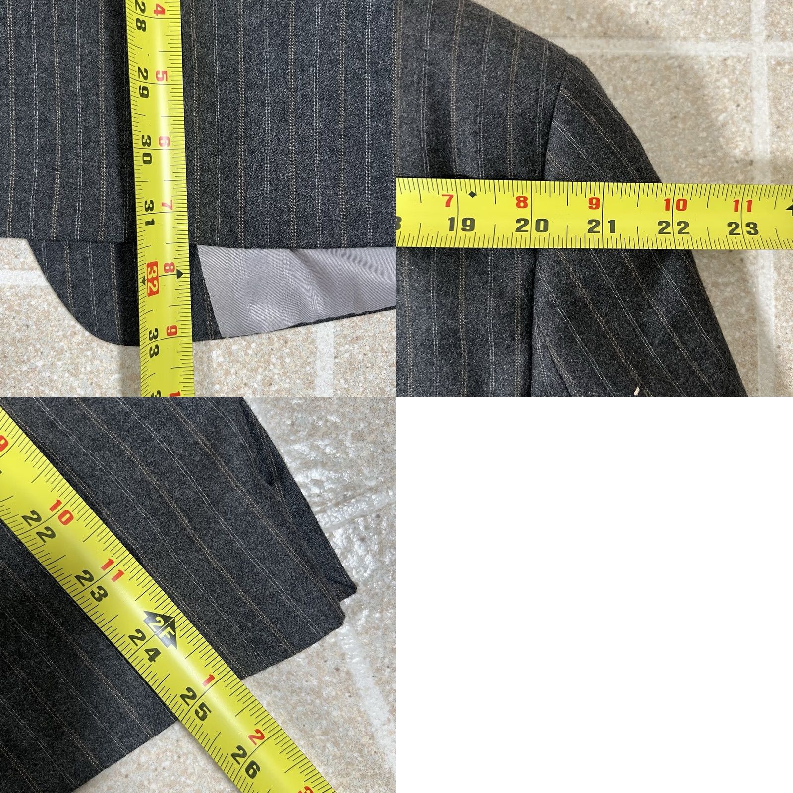 Michael Kors Michael Kors Mens Blazer Shirt 42R Wool Plaid Two Button Grey Sports Coat Regular Size Mens Size 42R - 8 Thumbnail