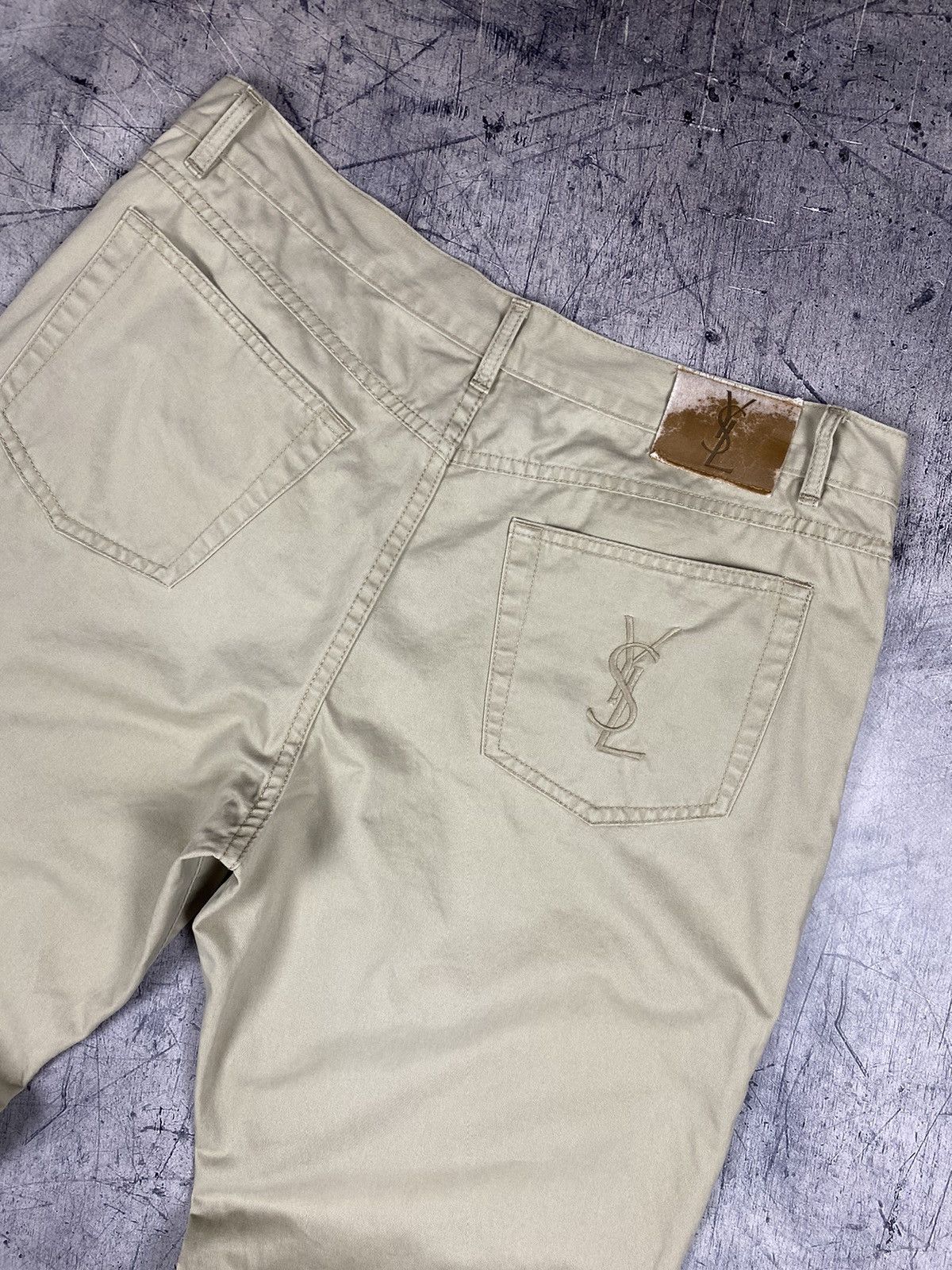 Vintage Yves Saint Laurent YSL 90’s Y2K Denim Chino Pants Jeans Size US 36 / EU 52 - 3 Thumbnail